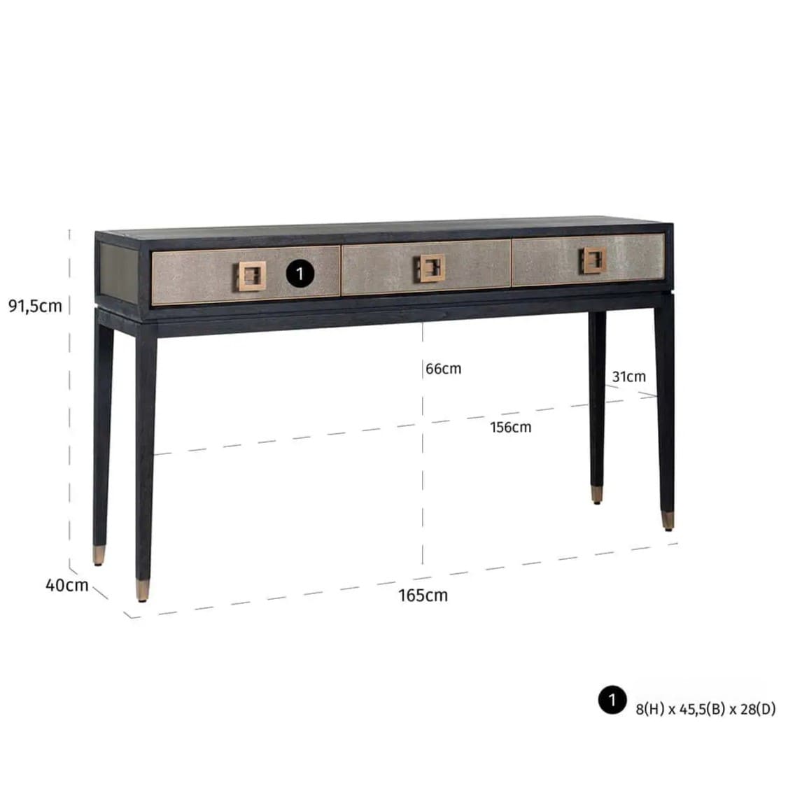 Console Bloomville 3 Tiroirs 165 cm-console-elegante-chene-noir-poignées-dorées-majdeltier-5 (1) Console Bloomville 3 Tiroirs 165 cm console elegante chene noir poignees dorees majdeltier 5 1