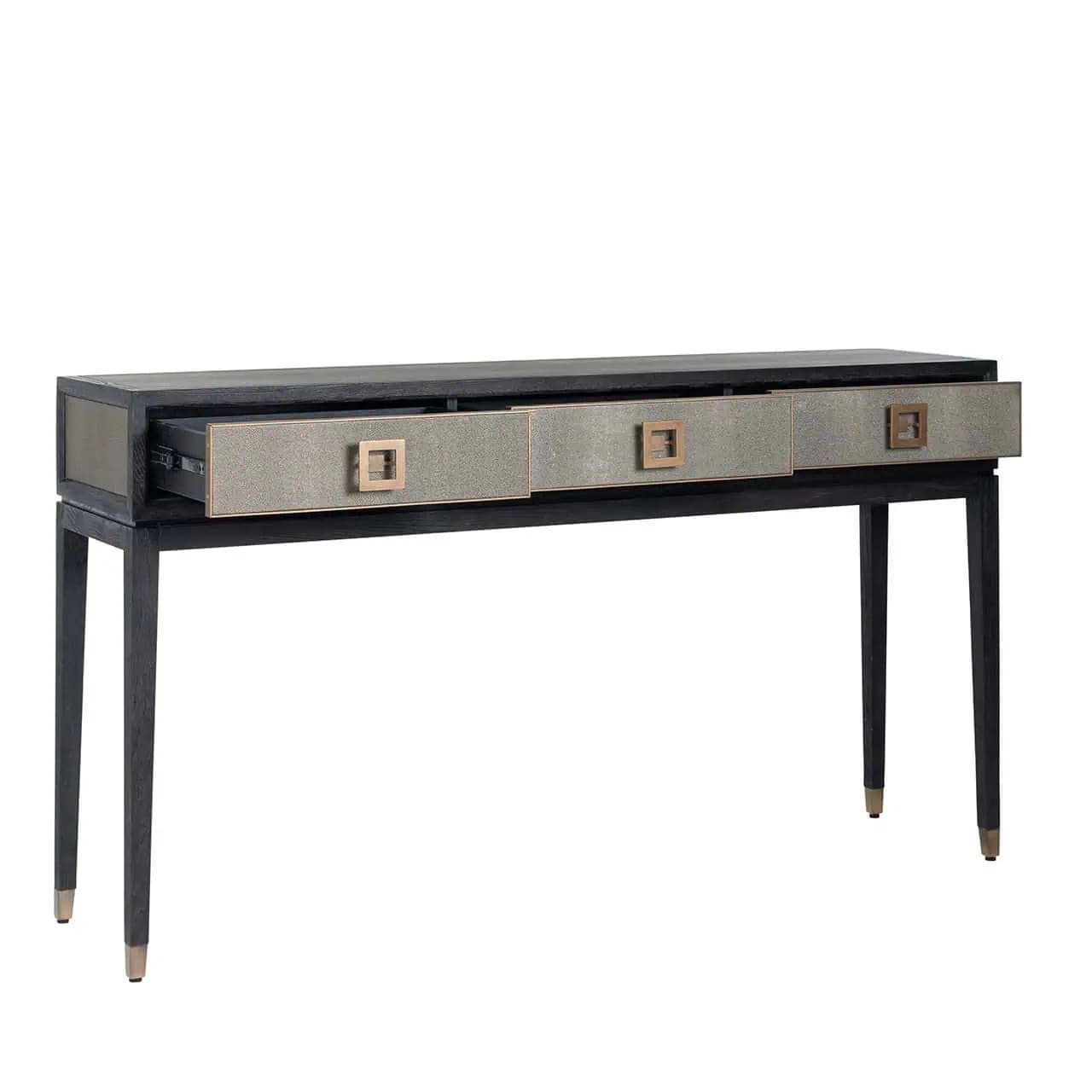 Console Bloomville 3 Tiroirs 165 cm-console-elegante-chene-noir-poignées-dorées-majdeltier-6 Console Bloomville 3 Tiroirs 165 cm console elegante chene noir poignees dorees majdeltier 6