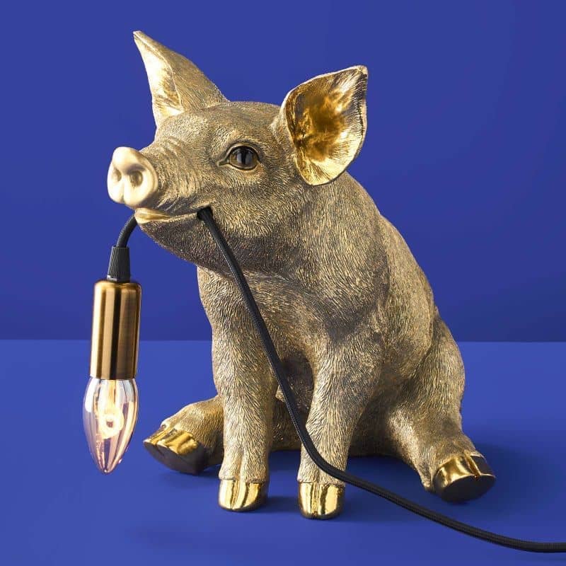 Lampe de table Piggy Or - WERNS-cochon