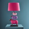 Lampe de table avec moutons -Colorful Sheep-magenta-lilas-rose-werns Lampe de table Colorful Sheep avec moutons superposés - Werns