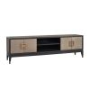 Meuble TV Bloomville 4-portes-cuir-de-galuchat-chic-majdeltier Meuble TV Bloomville 4 portes cuir de galuchat chic majdeltier