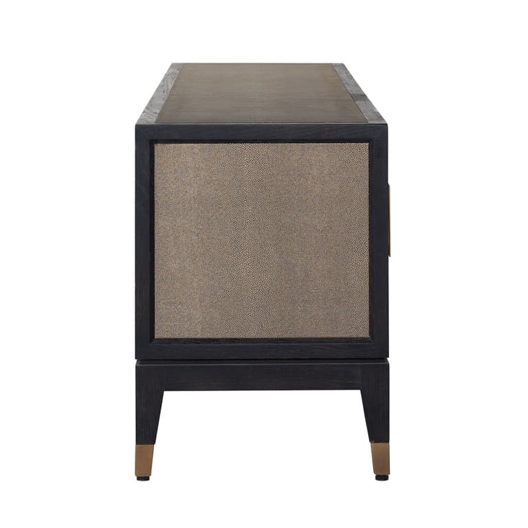 Meuble TV Bloomville 4-portes-cuir-de-galuchat-chic-majdeltier-2 Meuble TV Bloomville 4 portes cuir de galuchat chic majdeltier 2