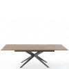 Table -Rectangulaire- Extensible -En -Céramique Hector-effet-bois - pied-cental-étoile-majdeltier-3 Table Rectangulaire Extensible En Ceramique Hector effet bois pied cental etoile majdeltier 3