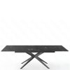 Table -Rectangulaire- Extensible -En -Céramique Hector-marbre-anthracite-pied-central-étoile-majdeltier-3 Table Rectangulaire Extensible En Ceramique Hector marbre anthracite pied central etoile majdeltier 3