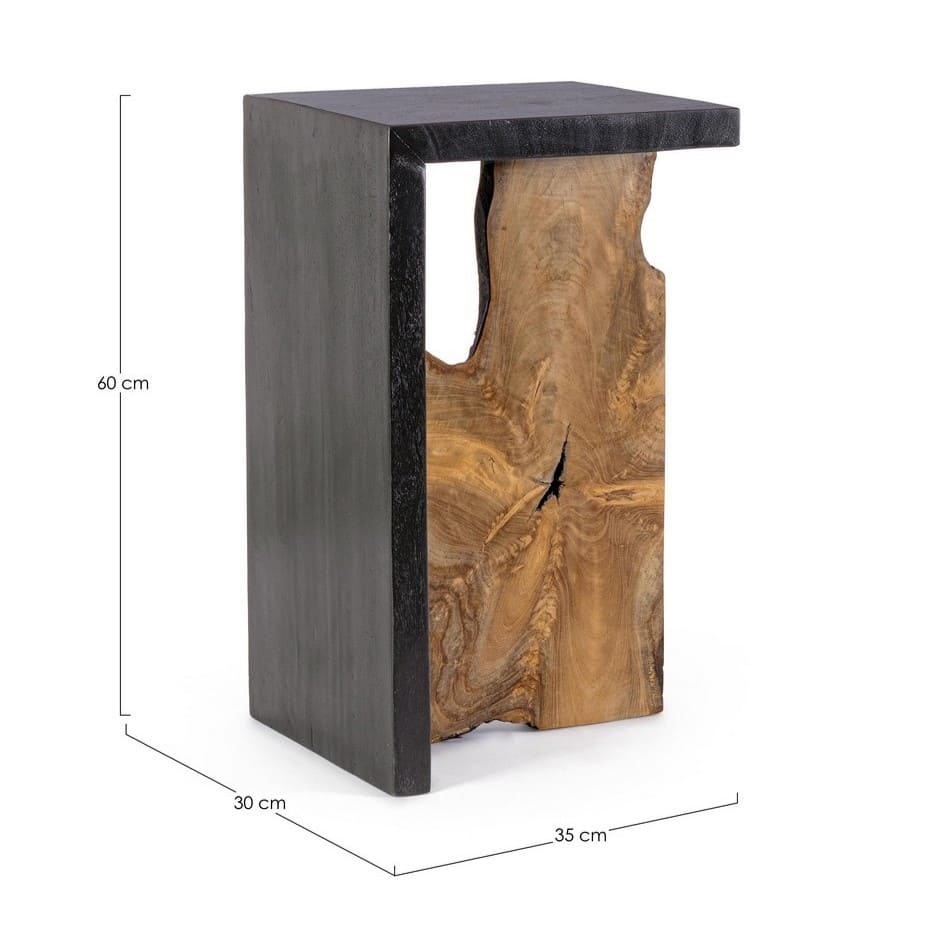 Table d'appoint racine de teck-02-table-haute-racine-noir-majdeltier Table dappoint racine de teck 02 table haute racine noir majdeltier