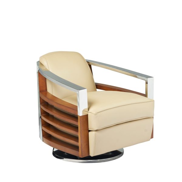 Fauteuil Pivotant Cuir MADISON - un fauteuil élégant et audacieux