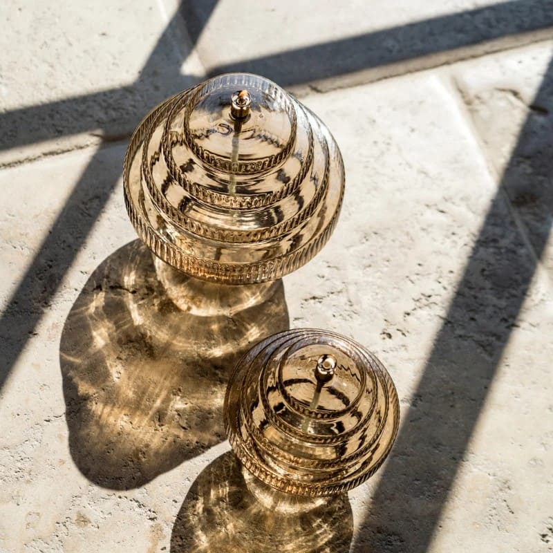 Lampe à Huile Design en Verre Twin Champagne – Peri Living-majdeltier-2 Lampe a Huile Design en Verre Twin Champagne – Peri Living majdeltier 2