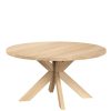 Table à manger Ronde Extensible Chêne massif Gala Ø120 et Ø140-chéne naturel-3 Table à Manger Ronde Extensible Chêne massif Gala