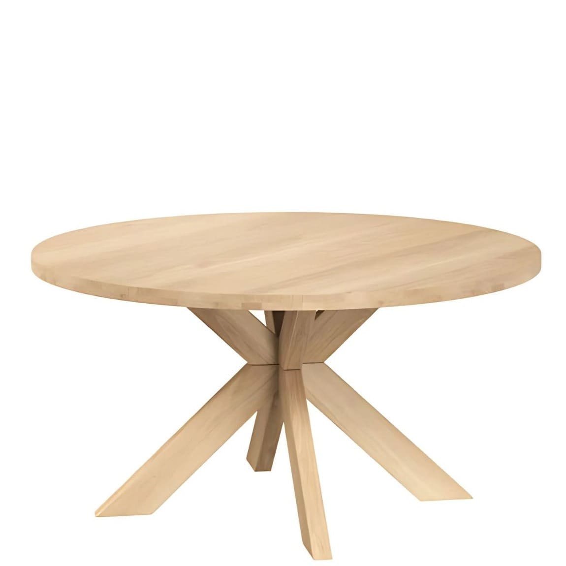 Table à manger Ronde Extensible Chêne massif Gala Ø120 et Ø140-chéne naturel-3 Table à Manger Ronde Extensible Chêne massif Gala