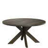 Table à manger Ronde Extensible -Chêne massif- Gala Ø120 et Ø140-ovale-majdeltier-chéne fumé-5 Table à manger Ronde Extensible -Chêne massif- Gala Ø120 et Ø140-ovale