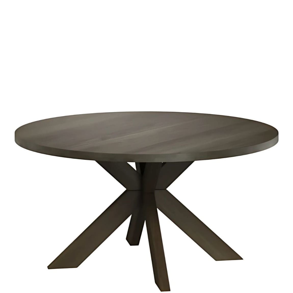 Table à manger Ronde Extensible -Chêne massif- Gala Ø120 et Ø140-ovale-majdeltier-chéne fumé-5 Table à manger Ronde Extensible -Chêne massif- Gala Ø120 et Ø140-ovale