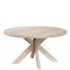 Table à manger Ronde Extensible -Chêne massif- Gala Ø120 et Ø140-ovale-majdeltier-chéne huilé blanc-3 Table à manger Ronde Extensible -Chêne massif- Gala Ø120 et Ø140-ovale