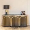 Buffet Les Arcs 160 cm-marbre-arrondi-arche-portes-cachées-original-majdeltier-6 Buffet Les Arcs 160 cm marbre arrondi arche portes cachees original majdeltier 6