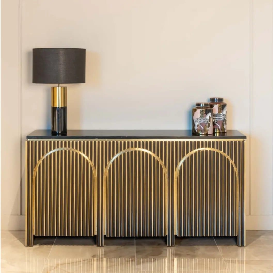 Buffet Les Arcs 160 cm-marbre-arrondi-arche-portes-cachées-original-majdeltier-6 Buffet Les Arcs 160 cm marbre arrondi arche portes cachees original majdeltier 6