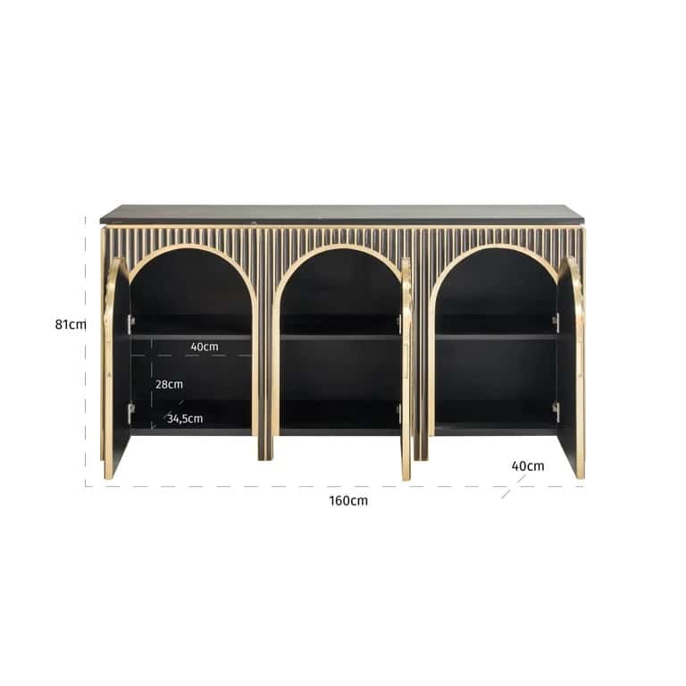 Buffet Les Arcs 160 cm-marbre-arrondo-portes-cachées-original-majdeltier-3 Buffet Les Arcs 160 cm marbre arrondo portes cachees original majdeltier 3