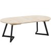 Table Ronde Extensible Chêne clair Massif Embla