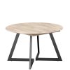 Table Ronde Extensible Chêne Massif Ellis Ø120 et Ø140-clair-blanchi-pieds métal-majdeltier-2 Table Ronde Extensible Chene Massif Ellis O120 et O140 clair blanchi pieds metal majdeltier 2