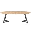 Table Ronde Extensible Chêne Massif Ellis Ø120 et Ø140-clair-naturel-pieds métal-2 allonges-majdeltier-2 Table Ronde Extensible Chene Massif Ellis O120 et O140 clair naturel pieds metal 2 allonges majdeltier 2