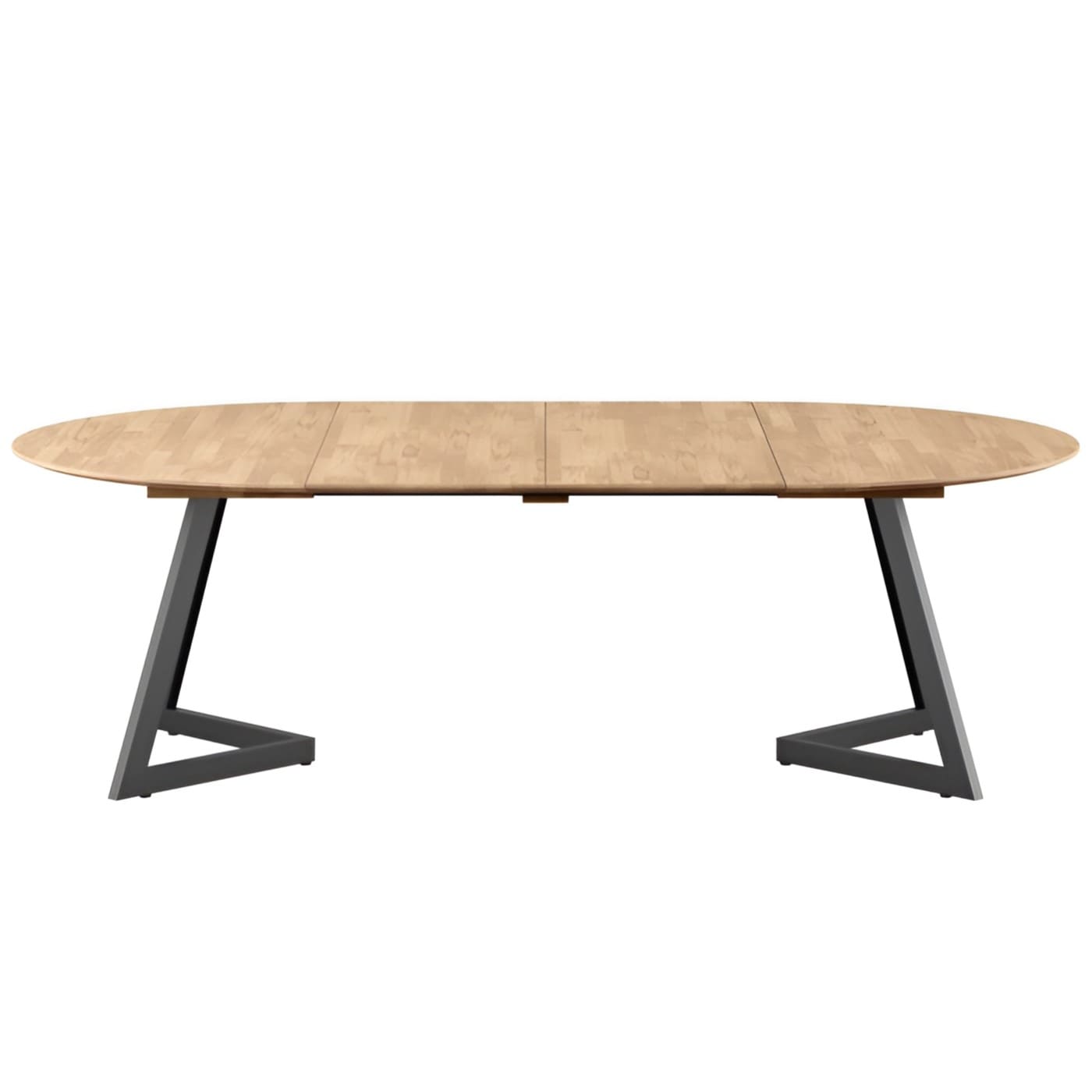 Table Ronde Extensible Chêne Massif Ellis Ø120 et Ø140-clair-naturel-pieds métal-2 allonges-majdeltier-2 Table Ronde Extensible Chene Massif Ellis O120 et O140 clair naturel pieds metal 2 allonges majdeltier 2