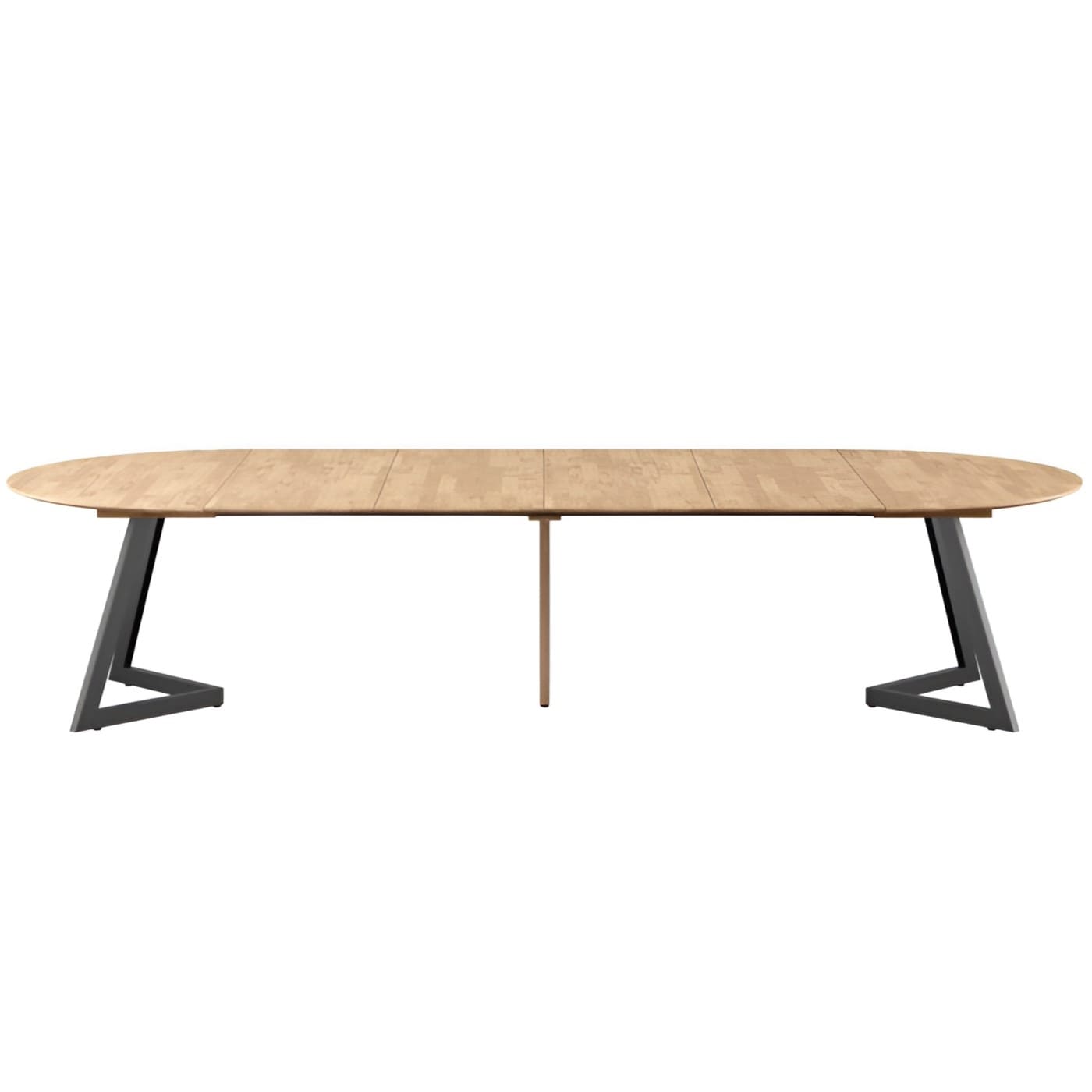 Table Ronde Extensible Chêne Massif Ellis Ø120 et Ø140-clair-naturel-pieds métal-4-allonges-majdeltier-2 Table Ronde Extensible Chene Massif Ellis O120 et O140 clair naturel pieds metal 4 allonges majdeltier 2