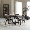 table ronde extensible chene fumé fonçé ou clair Embla bois massif style scandinave moderne majdeltier