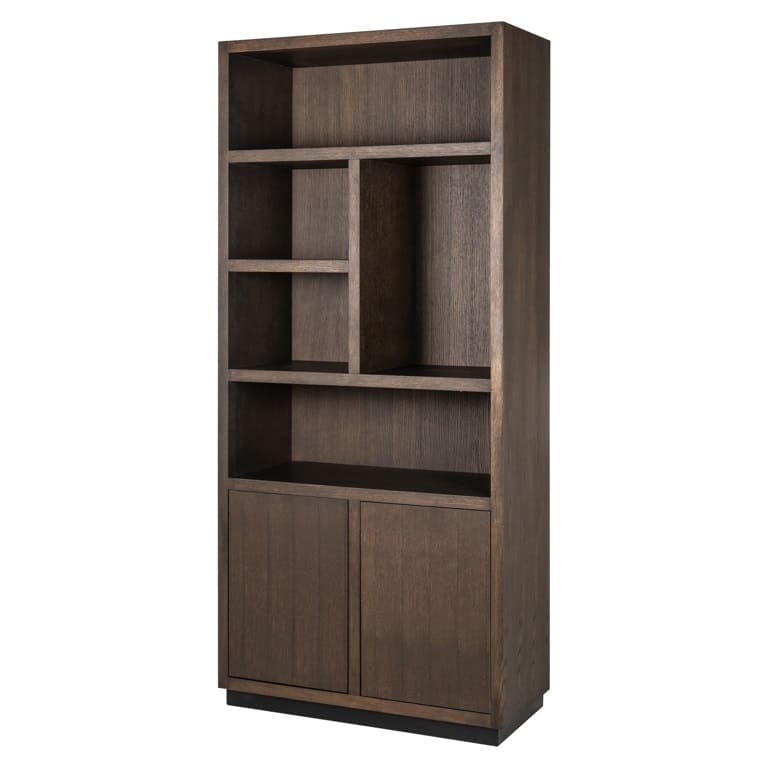 Bibliothèque Oakura 2 Portes-versin droite-chene-marron-design-majdeltier-3 Bibliotheque Oakura 2 Portes versin droite chene marron design majdeltier 3