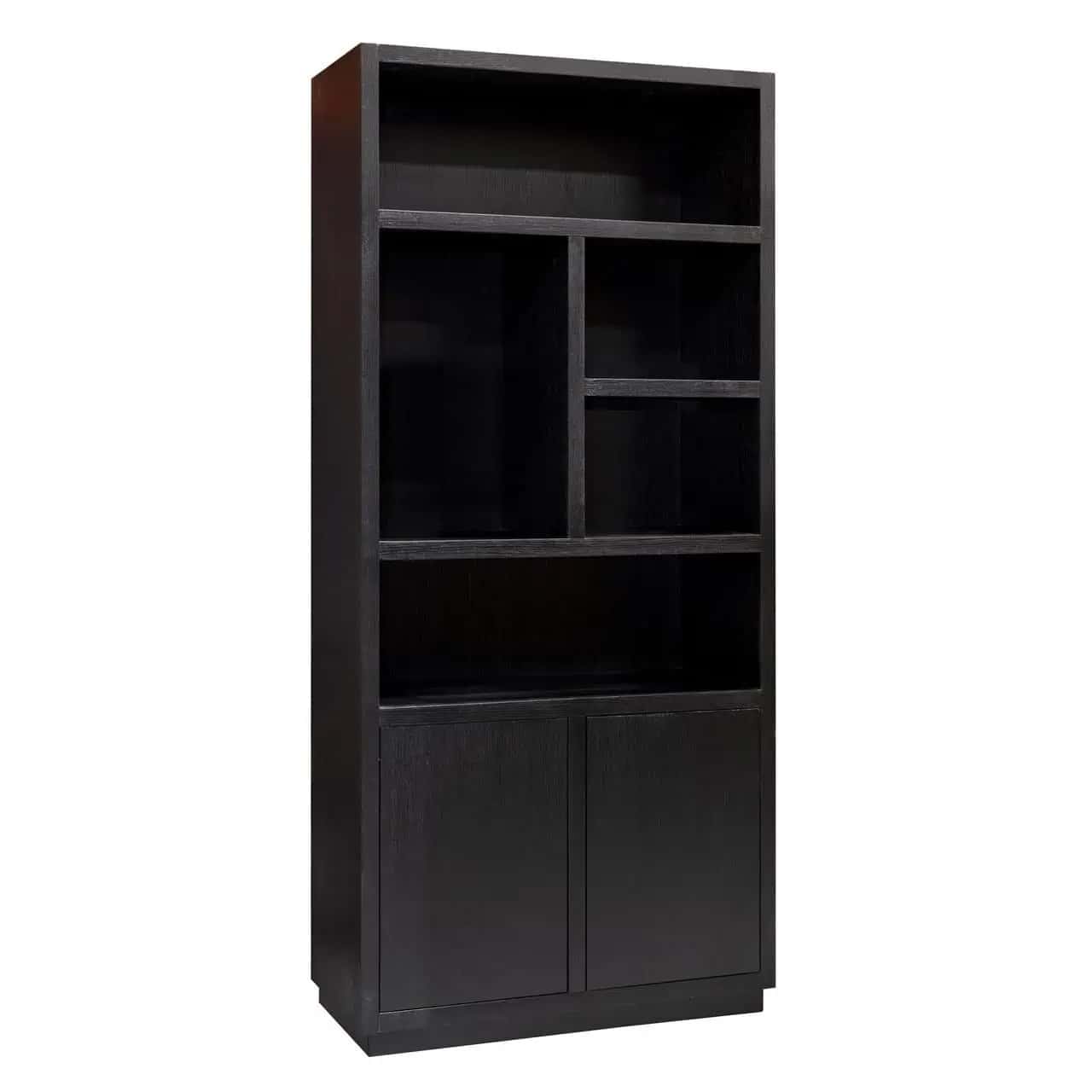 Bibliothèque Oakura 2 Portes-versin gauche-chene-noir-design-majdeltier Bibliotheque Oakura 2 Portes versin gauche chene noir design majdeltier