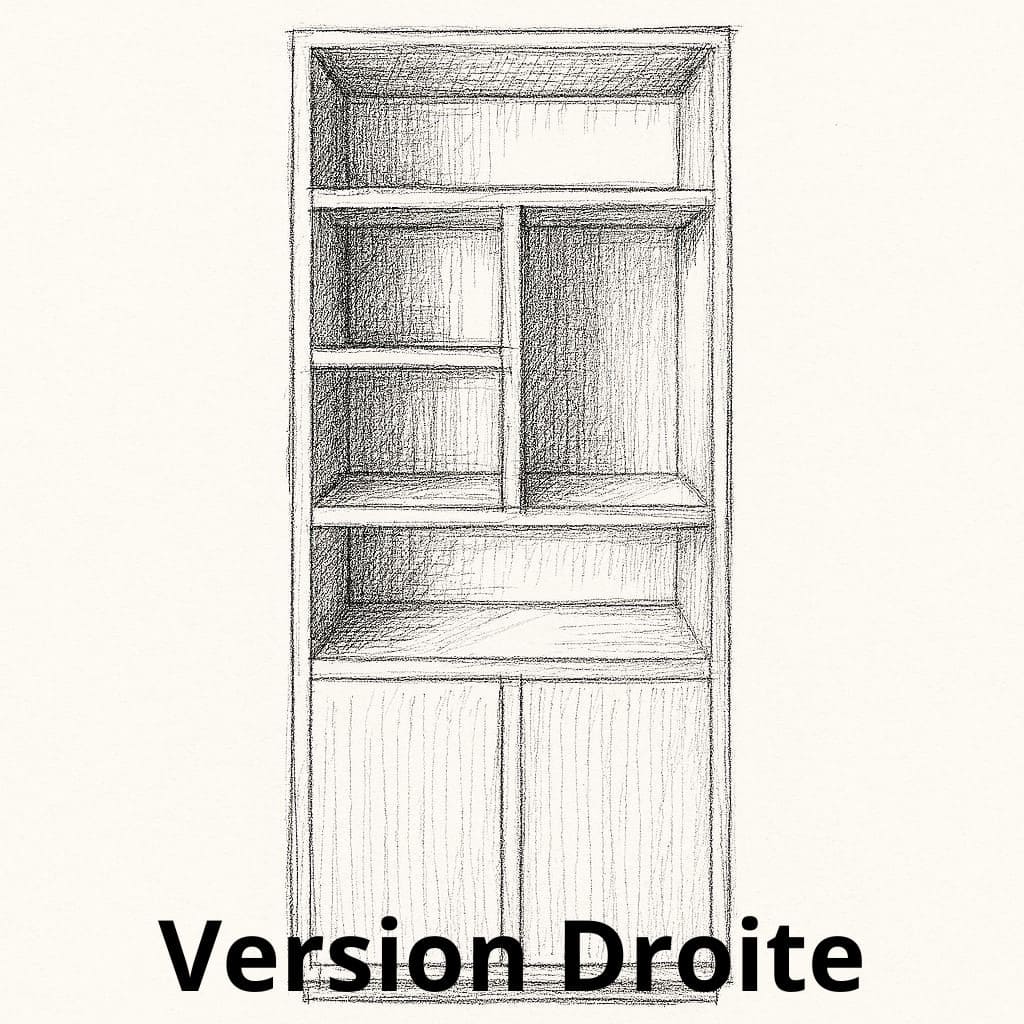 Bibliothèque Oakura 2 Portes-version droite-design-majdeltier-5 Bibliotheque Oakura 2 Portes version droite design majdeltier 5