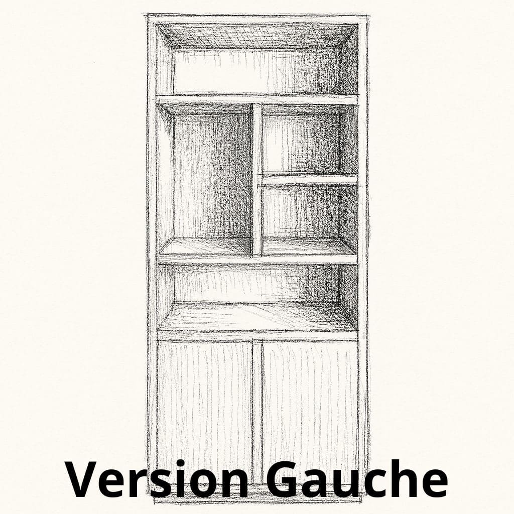 Bibliothèque Oakura 2 Portes-version gauche-design-majdeltier-5 Bibliotheque Oakura 2 Portes version gauche design majdeltier 5
