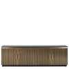 Buffet Bas - Meuble TV Ironville 200 cm-laiton-marbre-design-hotel-chic-original-majdeltier-11 Buffet Bas - Meuble TV Ironville 200 cm – Marbre Noir & Laiton Doré : Grandeur et Polyvalence