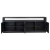 Buffet Oakura 240 cm 4 Portes-Chêne Noir-Rangement XXL-Design de Caractère-majdeltier-5 Buffet Oakura 240 cm 4 Portes Chene Noir Rangement XXL Design de Caractere majdeltier 5
