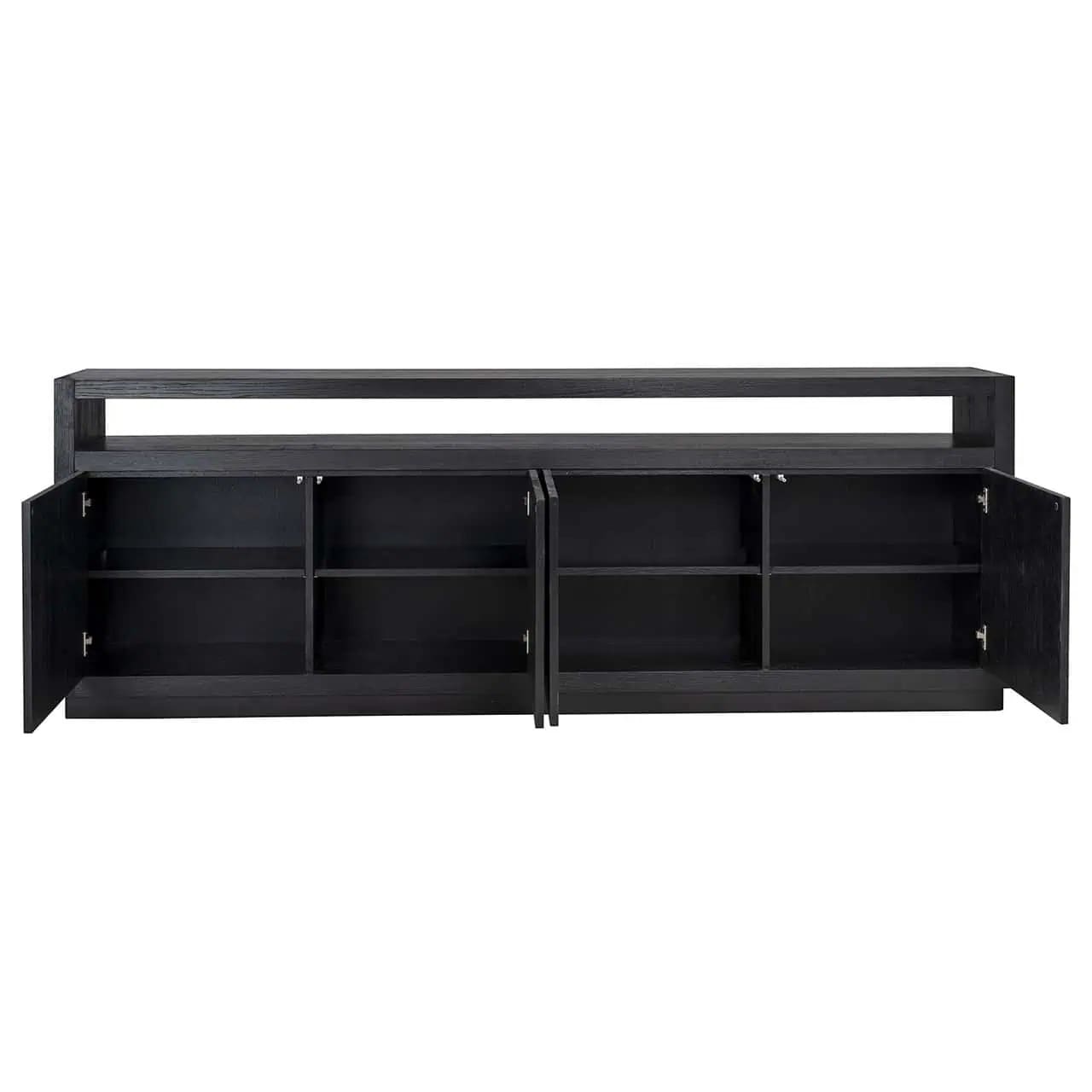 Buffet Oakura 240 cm 4 Portes-Chêne Noir-Rangement XXL-Design de Caractère-majdeltier-5 Buffet Oakura 240 cm 4 Portes Chene Noir Rangement XXL Design de Caractere majdeltier 5