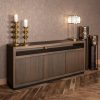 Buffet Oakura 3 Portes 190cm chene marron majeltier richmond design haut de gamme 10