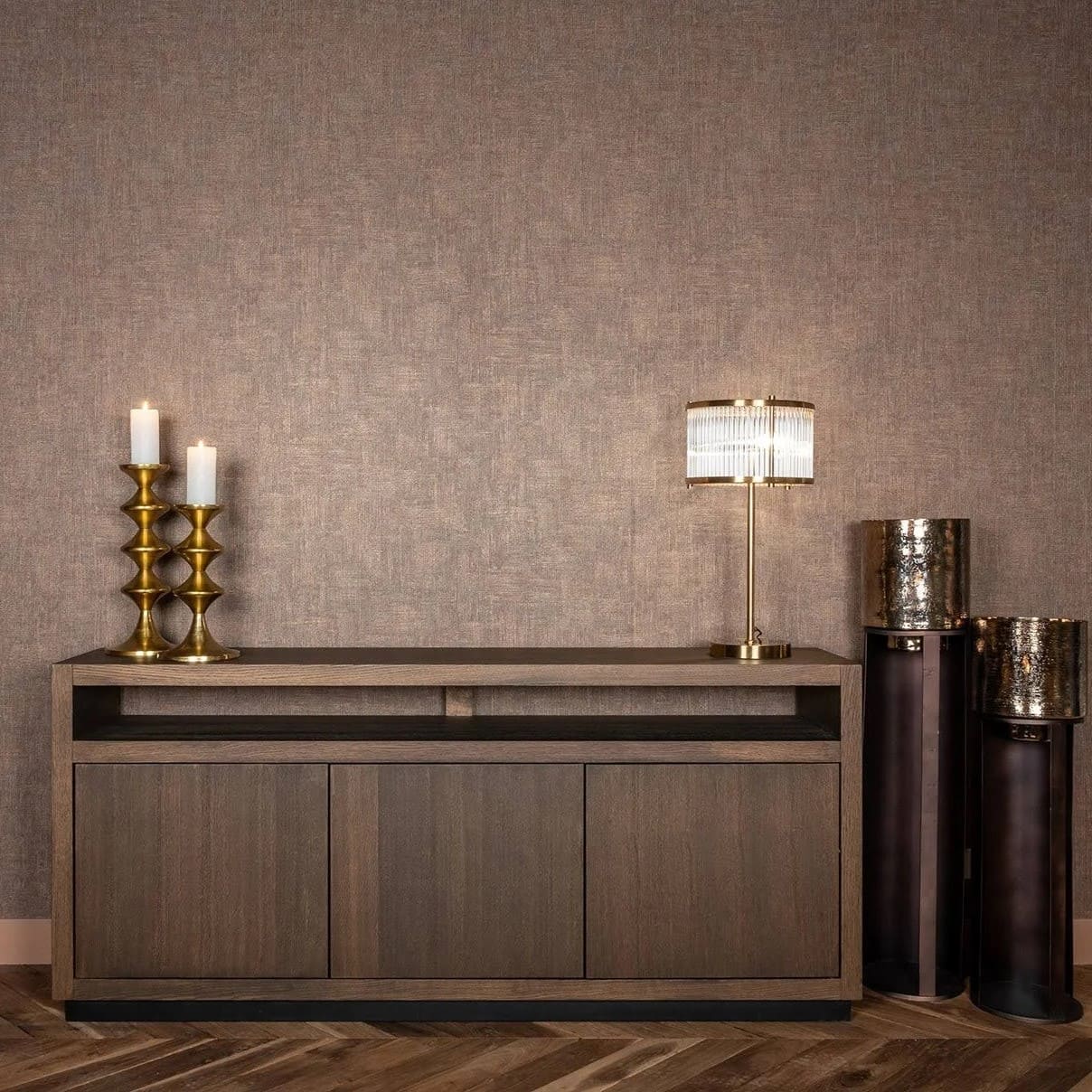 Buffet Oakura 3 Portes 190cm chene marron majeltier richmond design haut de gamme 11