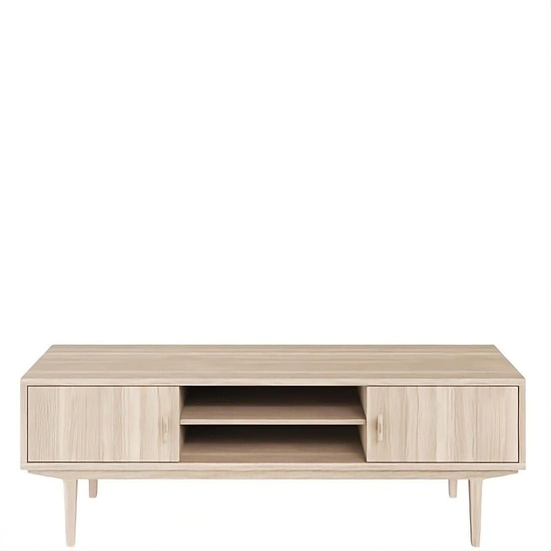 Meuble TV en Chêne 420, 160 cm – L'Élégance Scandinave au Cœur de Votre Salon-blanchi Meuble TV en Chene 420 160 cm – LElegance Scandinave au Coeur de Votre Salon blanchi