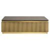 Table Basse Rectangulaire Ironville – Marbre Noir, Laiton Nervuré & Esprit Mid-Century Modern-3 Table Basse Rectangulaire Ironville – Marbre Noir Laiton Nervure Esprit Mid Century Modern 3