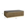 Table Basse Rectangulaire Ironville – Marbre Noir, Laiton Nervuré & Esprit Mid-Century Modern-4 Table Basse Rectangulaire Ironville – Marbre Noir Laiton Nervure Esprit Mid Century Modern 4