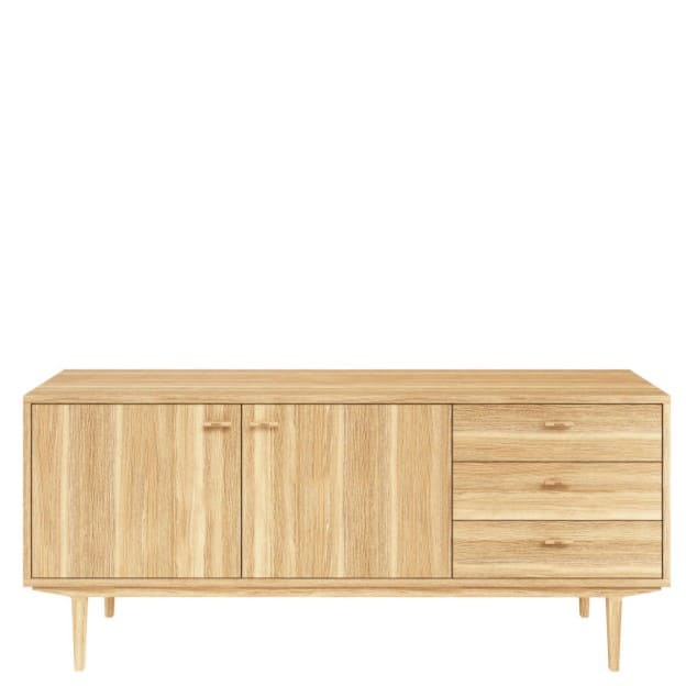 Buffet Scandinave en Chêne 420 - 186 cm - L'Alliance Parfaite du Design Danois et du Rangement