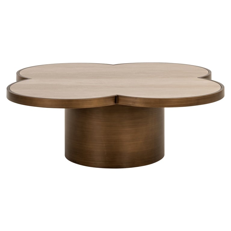 table basse clover-trèfle-travertin-bronze-design-majdeltier-5 table basse clover trefle travertin bronze design majdeltier 5