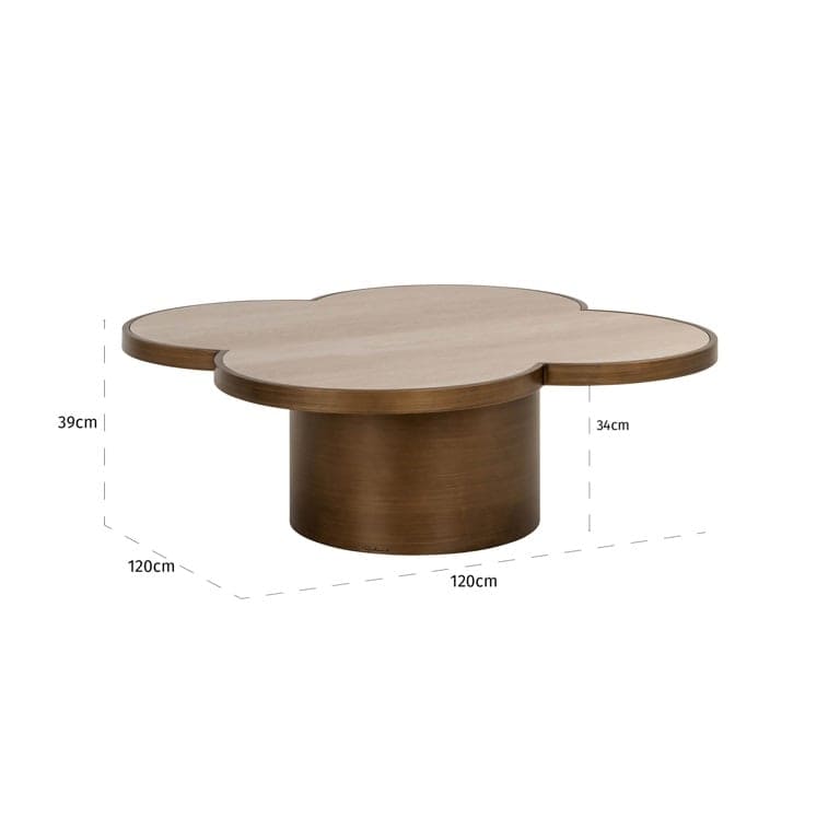 table basse clover-trèfle-travertin-bronze-design-majdeltier-7 table basse clover trefle travertin bronze design majdeltier 7