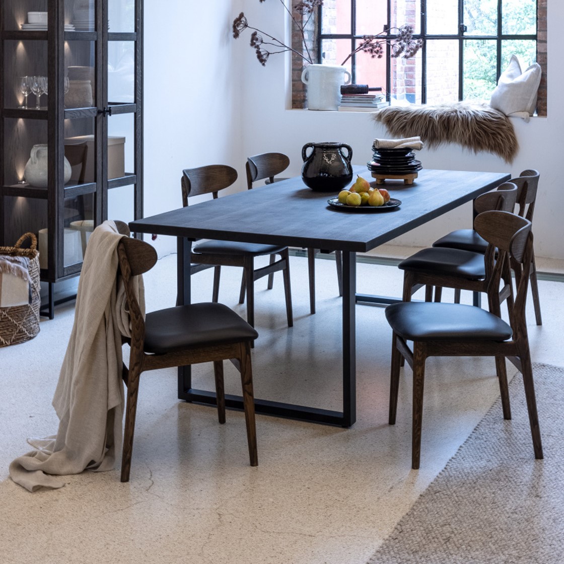 table rectangulaire extensible pied metal Chene Embla huile fumee LElegance Minimaliste Danoise pour Votre Interieur majdeltier 18 5 7