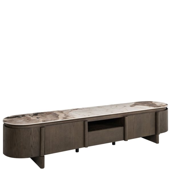 Meuble TV Langford céramique 220 cm