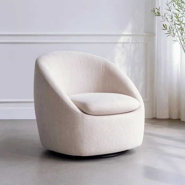 fauteuil pivotant-beige-fabiola-majdeltier-2 fauteuil pivotant beige fabiola majdeltier 2