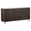 Buffet Arrondi Ritz travertin & chêne 185 cm