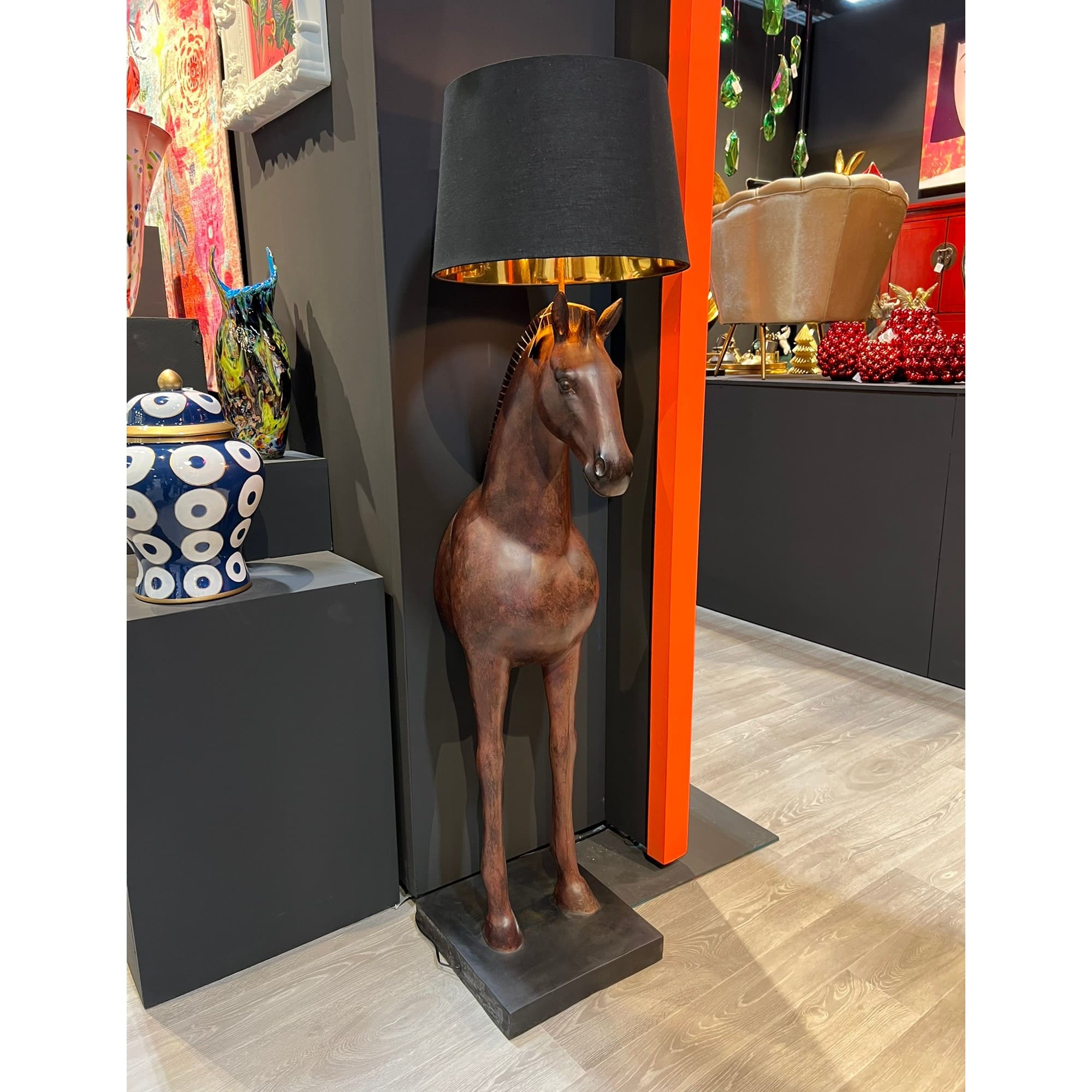 Lampadaire Cheval Amadeus Werns, marron-14 Lampadaire Cheval Amadeus Werns, marron