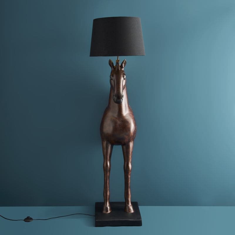 Lampadaire Cheval Amadeus Werns, marron-3 Lampadaire Cheval Amadeus Werns, marron