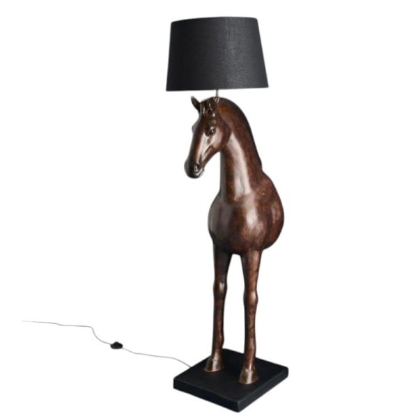Lampadaire Cheval Amadeus Werns, marron