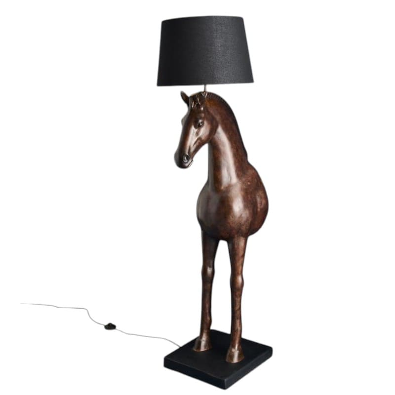 Lampadaire Cheval Amadeus Werns, marron-4 (1) Lampadaire Cheval Amadeus Werns, marron