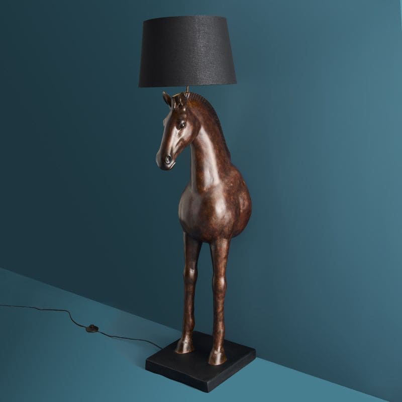 Lampadaire Cheval Amadeus Werns, marron-4 Lampadaire Cheval marron werns