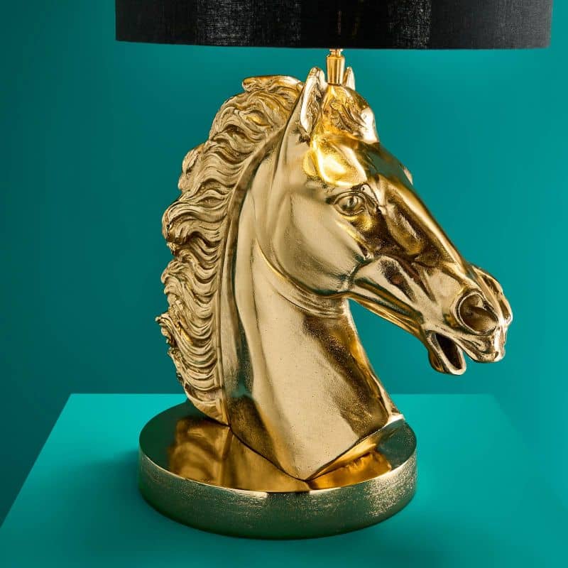 Lampe de table Cheval WERNS Or - lampes animales